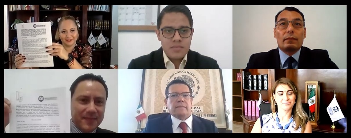Firma de Convenio de Colaboración con el Tribunal Electoral del Estado de Puebla